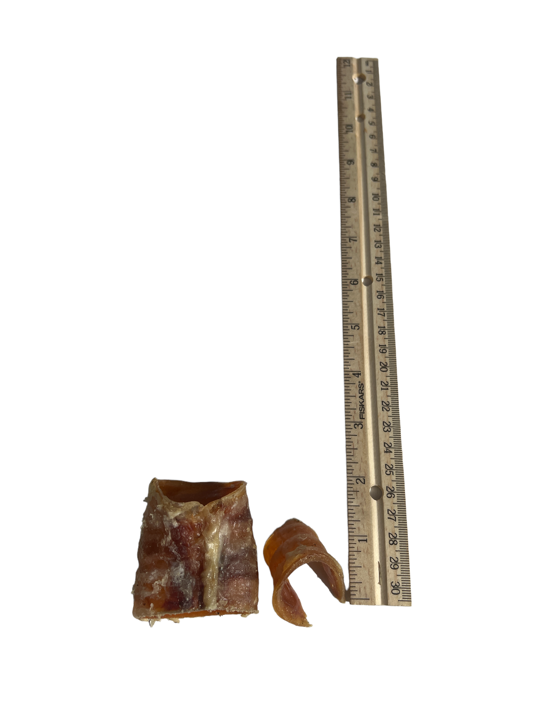 pieces of dehydrated beef trachea